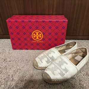 Tory Burch Cream Espadrille Flats